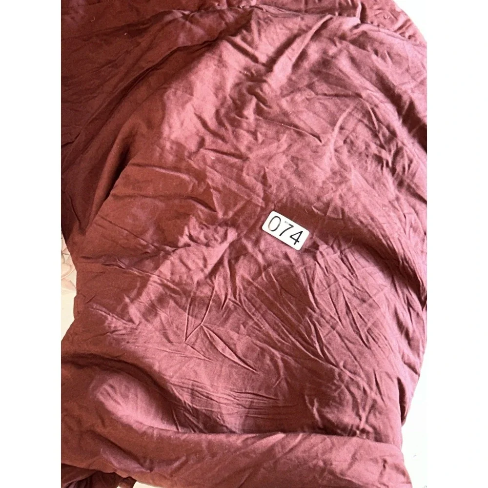 QUINCE BAMBOO DUVET MAROON QUEEN
